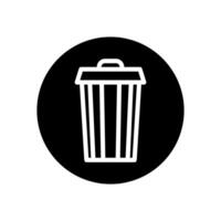 Trash can icon set. garbage illustration sign collection. basket symbol or logo. vector