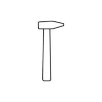 Hammer icon. Repair illustration sign. Tool symbol or logo. vector