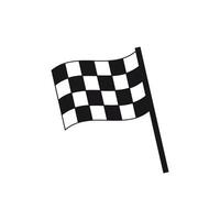 Racing flag icon. Race illustration sign. Finish symbol or logo. vector