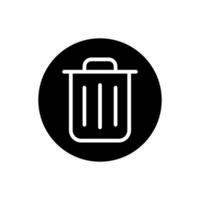 Trash can icon set. garbage illustration sign collection. basket symbol or logo. vector