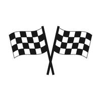 Racing flag icon. Race illustration sign. Finish symbol or logo. vector