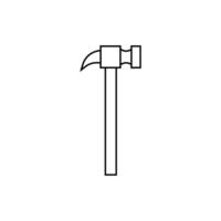 Hammer icon. Repair illustration sign. Tool symbol or logo. vector