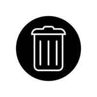 Trash can icon set. garbage illustration sign collection. basket symbol or logo. vector