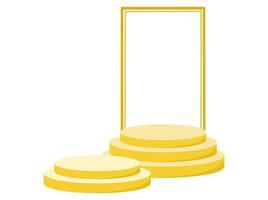 Empty Podium Frame Stage Background vector