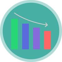 Reputation Loss Flat Multi Circle Icon vector