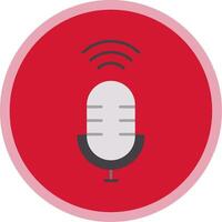 Voice Assistant Flat Multi Circle Icon vector