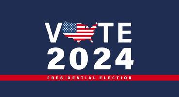 Vote 2024 USA Election day social media banner graphic concept. Billboard design vector