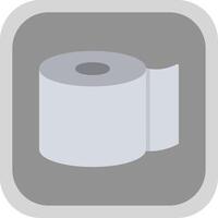 Toilet Paper Flat Round Corner Icon vector