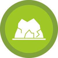 Cave Glyph Multi Circle Icon vector