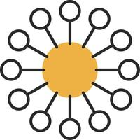 Diagram Skined Filled Icon vector