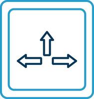 Resize Line Blue Two Color Icon vector