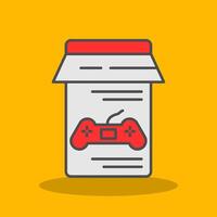 Online Store Filled Shadow Icon vector