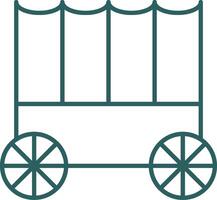 Carriage Line Gradient Round Corner Icon vector