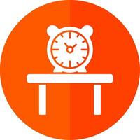 Table Watch Glyph Red Circle Icon vector