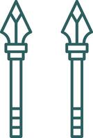 lanza línea degradado redondo esquina icono vector