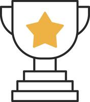 Trophy Skined Filled Icon vector