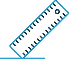 Ruler Line Blue Two Color Icon vector