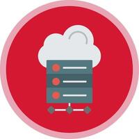 Data Storage Flat Multi Circle Icon vector