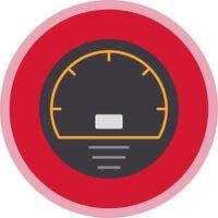 Speedometer Flat Multi Circle Icon vector