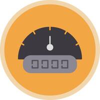 Tachometer Flat Multi Circle Icon vector