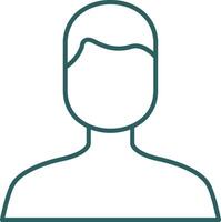 User Line Gradient Round Corner Icon vector