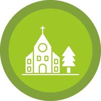 Church Glyph Multi Circle Icon vector