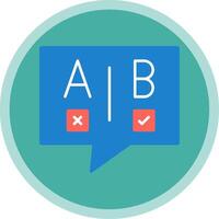 Ab Testing Flat Multi Circle Icon vector