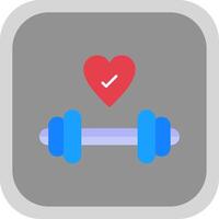 Gym Flat Round Corner Icon vector