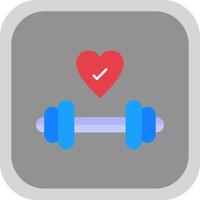 Gym Flat Round Corner Icon vector