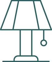 Table Lamp Line Gradient Round Corner Icon vector