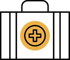 First Aid Kit Skined Filled Icon vector