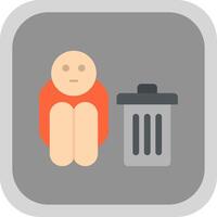 Scavenger Flat Round Corner Icon vector