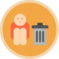 Scavenger Flat Multi Circle Icon vector