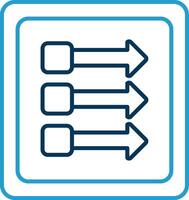 List Line Blue Two Color Icon vector