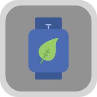 Bio gas Flat Round Corner Icon vector