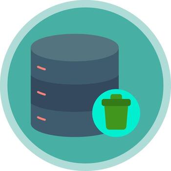 Eliminar datos plano multi circulo icono vector