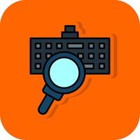 Keylogger Filled Orange background Icon vector