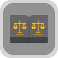 Rules Flat Round Corner Icon vector