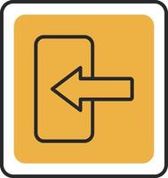 Log In Skined Filled Icon vector