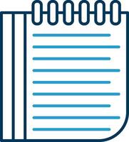 Notes Line Blue Two Color Icon vector