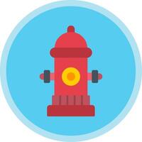 Fire Hydrant Flat Multi Circle Icon vector