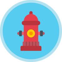 Fire Hydrant Flat Multi Circle Icon vector