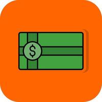 Payment Voucher Filled Orange background Icon vector