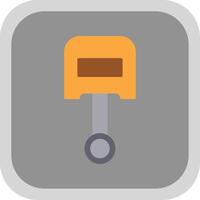 Piston Flat Round Corner Icon vector