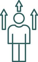 Motivation Line Gradient Round Corner Icon vector