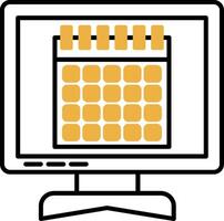 Calendar Skined Filled Icon vector