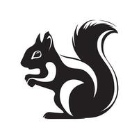 squirrel design silhouette vector