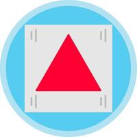 Triangle Flat Multi Circle Icon vector