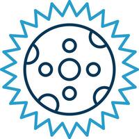 Eclipse Line Blue Two Color Icon vector