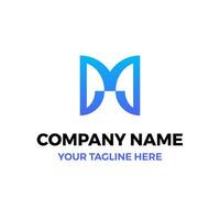 M Letter Butterfly Abstract Illustration Logo Icon Design Template Element vector